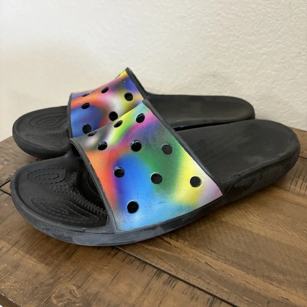 Crocs Classic Tie Dye Graphic Slide Sandal Mens Sz‎ 13